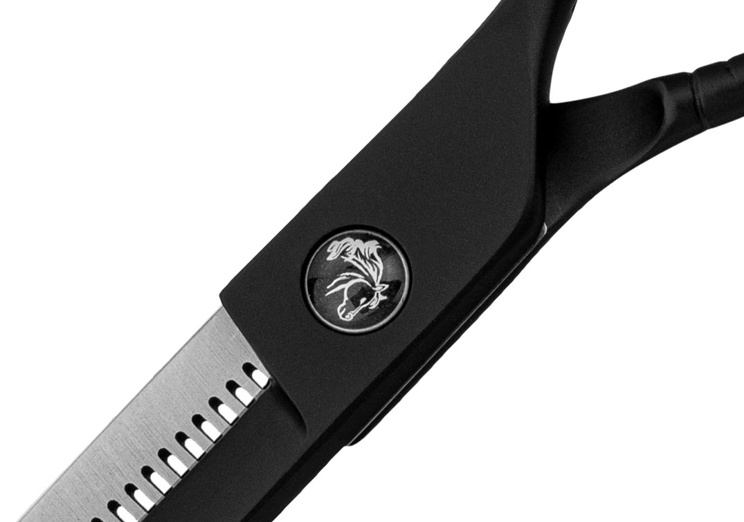 Филировочные ножницы - Ножницы филировочные Mustang Base NB-05 Чёрный 5,5 дюйм Фото 3